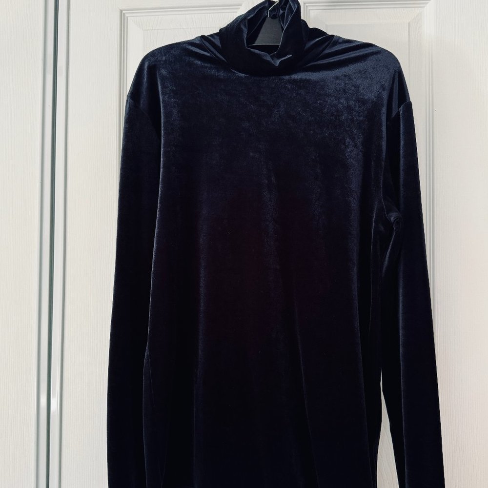 DKNY Velvet turtleneck sweater - Dark Navy (M)